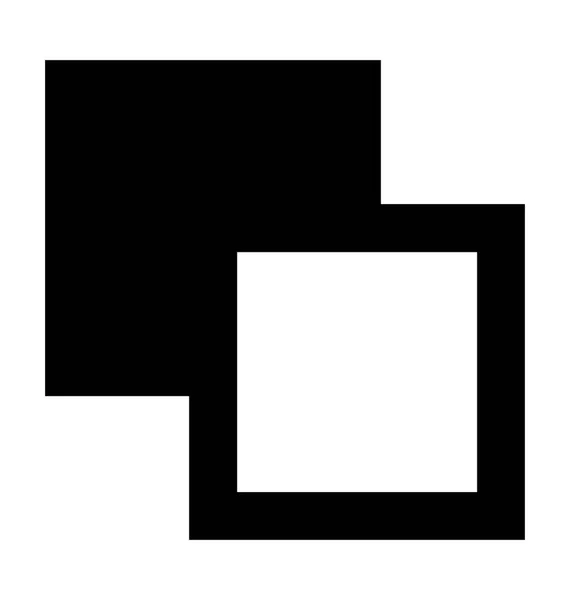 Overlappen Platte Vector Icon — Stockvector