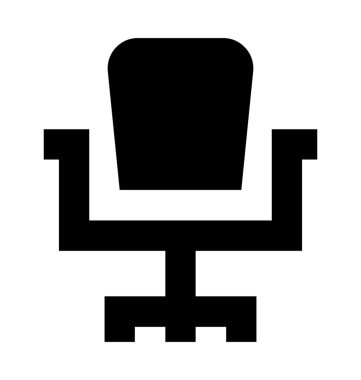 Örgü sandalye düz vektör simgesi 