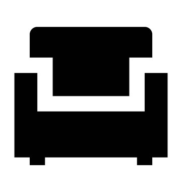 kanepe düz vektör simgesi 