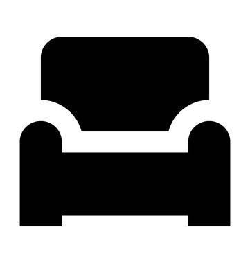 kanepe düz vektör simgesi 