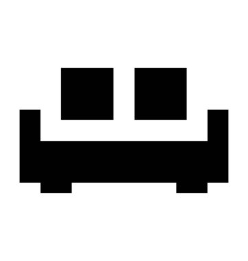 kanepe düz vektör simgesi 