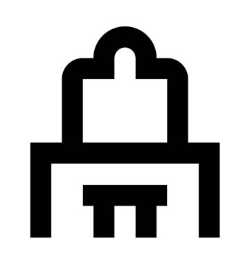 Vanity tablo düz vektör simgesi