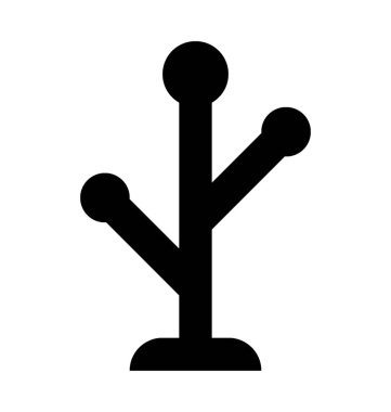 Elbise askısı düz vektör simgesi