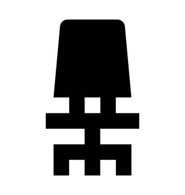 Örgü sandalye düz vektör simgesi 