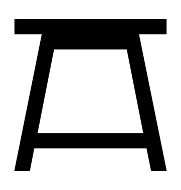 Dışkı düz vektör simgesi 