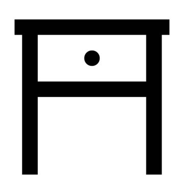 Başucundaki düz vektör simgesi 