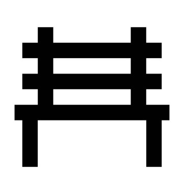 Tezgah düz vektör simgesi 