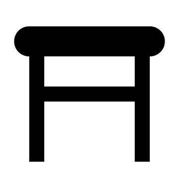 Dışkı düz vektör simgesi 