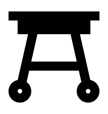 Dışkı düz vektör simgesi 