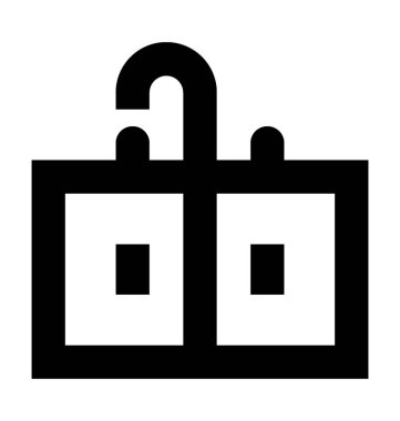 Banyo Vanity düz vektör simgesi 