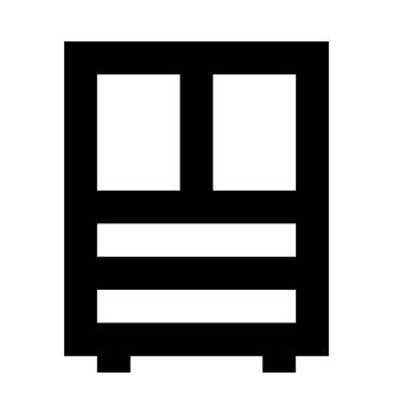 Dolap düz vektör simgesi 