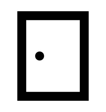 Kapı Düz Vektör Simgesi 