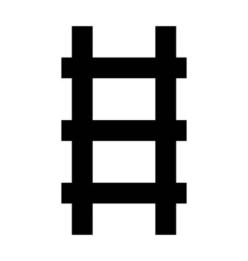 Merdiven düz vektör simgesi 