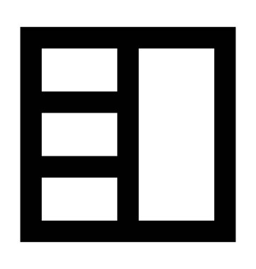 Dolap düz vektör simgesi 