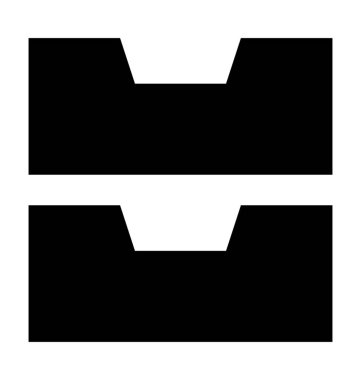 Çekmeceli düz vektör simgesi 