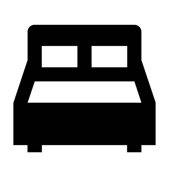 Bett Flacher Vektor Symbol — Stockvektor