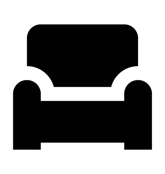 Sofa Flat Vector Icon — Stock Vector
