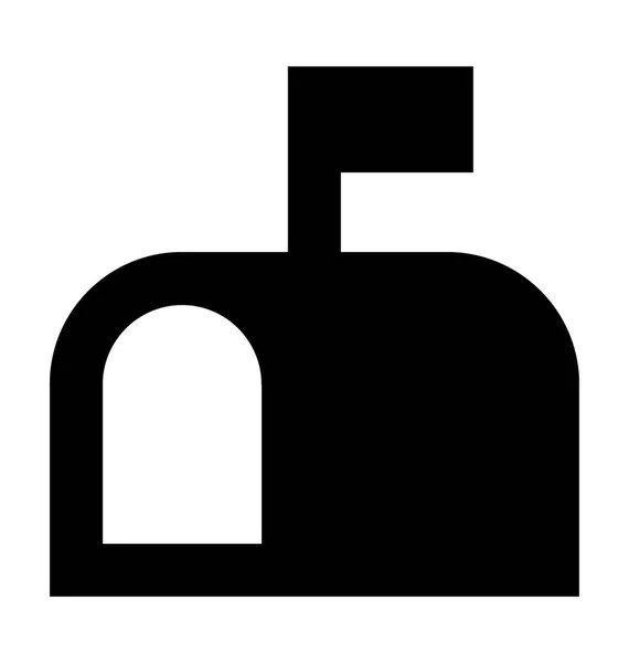 Caja Correos Plana Vector Icono — Vector de stock