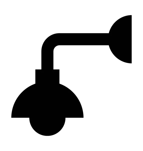 Gatan Pole Platt Vektor Symbol — Stock vektor