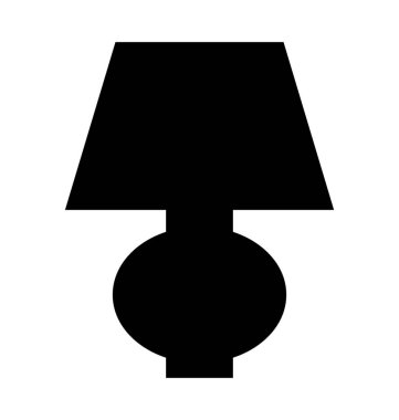 Masa lambası düz vektör simgesi 