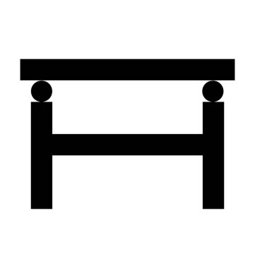 Tablo düz vektör simgesi 