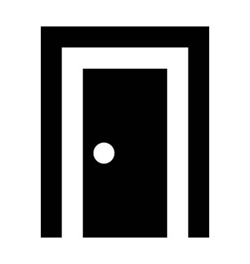 Kapı Düz Vektör Simgesi 