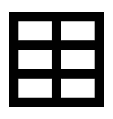 Kitaplık düz vektör simgesi 