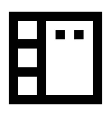 Dolap düz vektör simgesi 