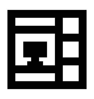 Modern Tv kabine düz vektör simgesi 