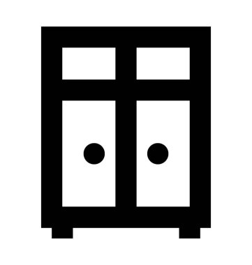 Dolap düz vektör simgesi 