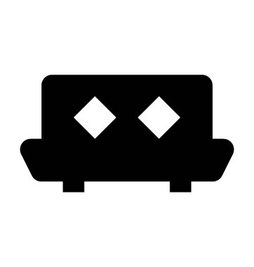 kanepe düz vektör simgesi 