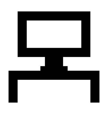 TV standı düz vektör simgesi 