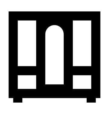 Dolap düz vektör simgesi 