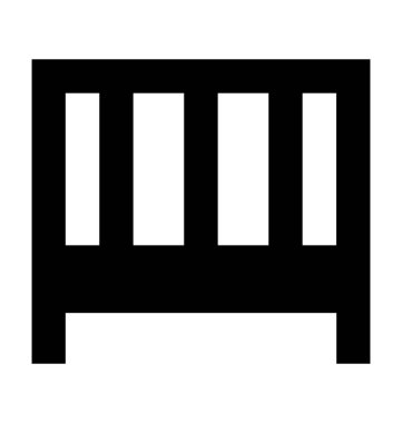 bebek beşiği düz vektör simgesi