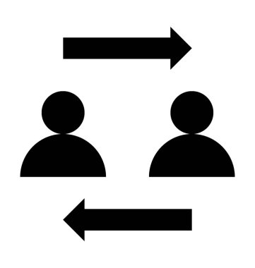 iletişim düz vektör simgesi