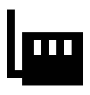 Internet Hub düz vektör simgesi