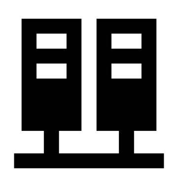 Sunucu Düz Vektör Simgesi