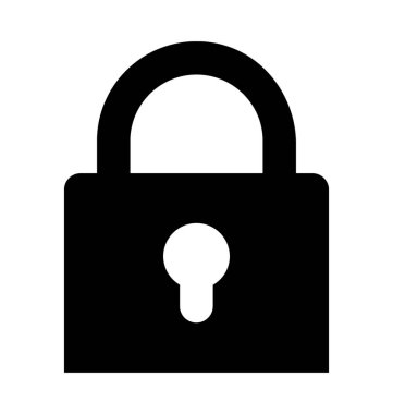 asma kilit düz vektör simgesi