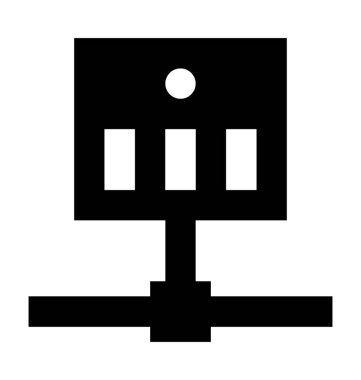 Sunucu Düz Vektör Simgesi