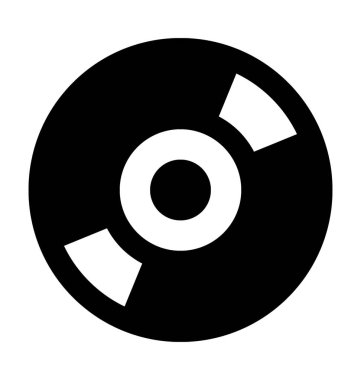 CD düz vektör simgesi