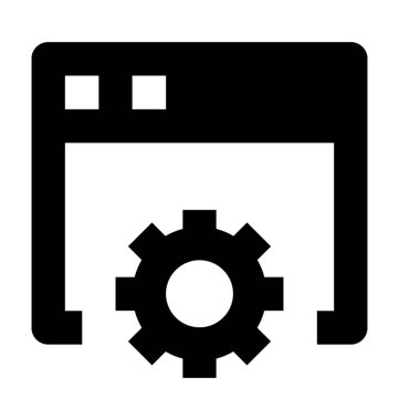 Web sayfası ayarları düz vektör simgesi