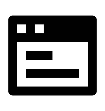 Web sayfası düz vektör simgesi