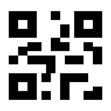 QR Kod düz vektör simgesi