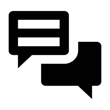 Konuşma kabarcıklar düz vektör simgesi