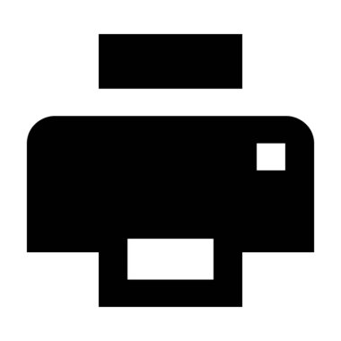 Yazıcı Düz Vektör Simgesi