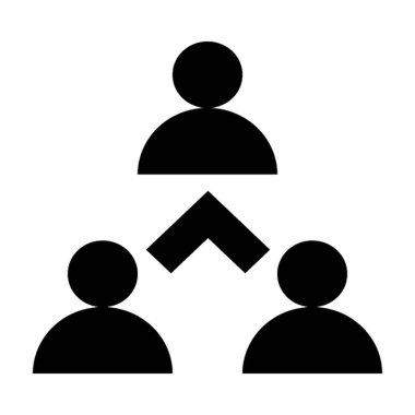 İnsanlar ağ düz vektör simgesi