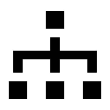 hiyerarşi düz vektör simgesi