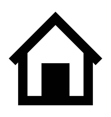 ev düz vektör simgesi