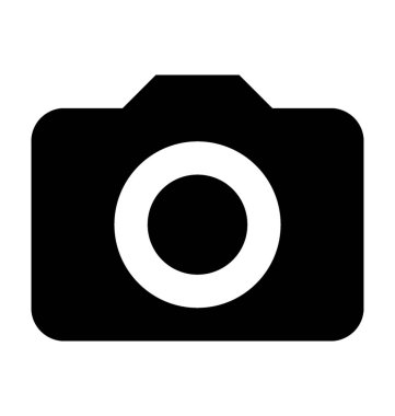 kamera düz vektör simgesi