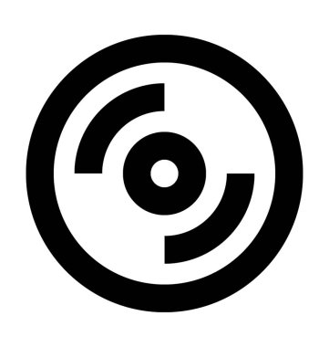 CD düz vektör simgesi